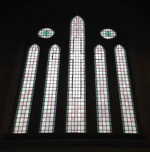 Church window restoration before